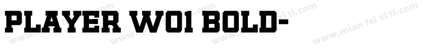 player w01 bold字体转换